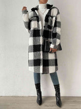 Load image into Gallery viewer, Plaid Collared Neck Button Down Coat