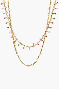 18K Gold-Plated Double-Layered Stainless Steel Necklace