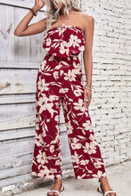 Load image into Gallery viewer, Floral Strapless Wide Leg Jumpsuit