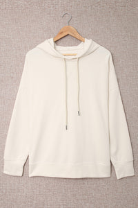 Drop Shoulder Hoodie with Slit