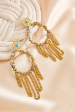 Load image into Gallery viewer, Beaded Chain Fringe Stainless Steel Earrings