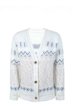 Load image into Gallery viewer, Printed V-Neck Buttoned Cardigan