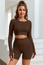 Load image into Gallery viewer, Round Neck Long Sleeve Active Top