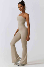 Load image into Gallery viewer, Halter Neck Flare Sport Jumpsuit