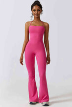 Load image into Gallery viewer, Halter Neck Flare Sport Jumpsuit