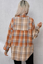 Load image into Gallery viewer, Plaid Snap Down Collared Neck Jacket