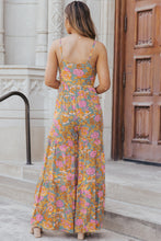 Load image into Gallery viewer, Floral Spaghetti Strap Wide Leg Jumpsuit