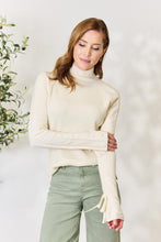 Load image into Gallery viewer, Heimish Full Size Ribbed Bow Detail Long Sleeve Turtleneck Knit Top