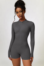 Load image into Gallery viewer, Half Zip Long Sleeve Active Romper