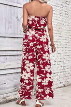 Load image into Gallery viewer, Floral Strapless Wide Leg Jumpsuit