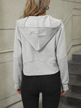 Load image into Gallery viewer, Zip-Up Raglan Sleeve Hoodie with Pocket