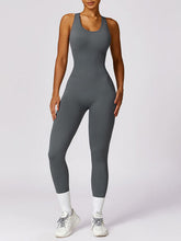 Load image into Gallery viewer, Cutout Racerback Active Jumpsuit