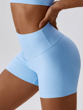 Load image into Gallery viewer, Wide Waistband Slim Fit Sports Shorts