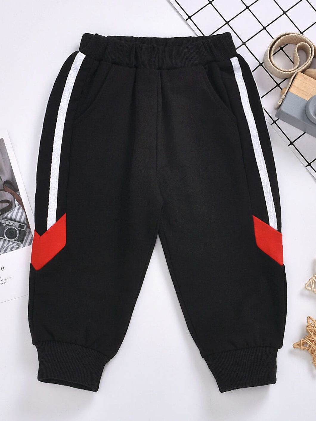 Kids Side Stripe Contrast Joggers