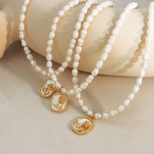 Load image into Gallery viewer, 18K Gold-Plated Freshwater Pearl Necklace