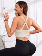 Load image into Gallery viewer, Crisscross Scoop Neck Active Bra