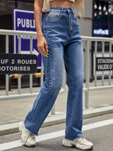 Load image into Gallery viewer, Raw Hem Straight Leg Jeans