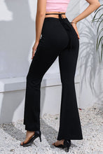 Load image into Gallery viewer, Criss Cross Long Flare Pants