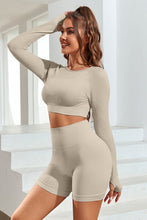 Load image into Gallery viewer, Round Neck Long Sleeve Active Top