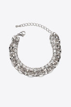 Load image into Gallery viewer, Double-Layered Zircon Decor Alloy Bracelet