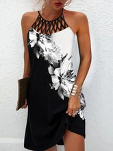 Load image into Gallery viewer, Printed Grecian Neck Mini Dress