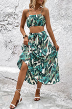 Load image into Gallery viewer, Botanical Print Cami and Tiered Skirt Set