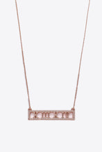 Load image into Gallery viewer, Inlaid Cubic Zirconia Bar Pendant Necklace