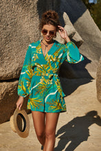 Load image into Gallery viewer, Botanical Print Long Sleeve Romper