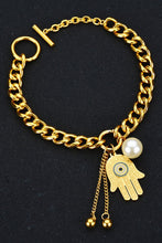 Load image into Gallery viewer, Hamsa Hand Chunky Chain Bracelet