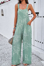 Load image into Gallery viewer, Printed Wide Strap Jumpsuit with Pockets