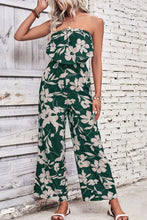 Load image into Gallery viewer, Floral Strapless Wide Leg Jumpsuit