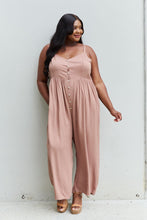 Load image into Gallery viewer, HEYSON All Day Full Size Wide Leg Button Down Jumpsuit in Mocha