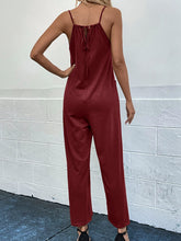 Load image into Gallery viewer, Pocketed Spaghetti Strap Wide Leg Jumpsuit