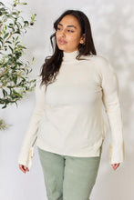 Load image into Gallery viewer, Heimish Full Size Ribbed Bow Detail Long Sleeve Turtleneck Knit Top