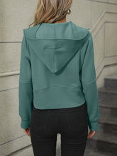 Load image into Gallery viewer, Zip-Up Raglan Sleeve Hoodie with Pocket