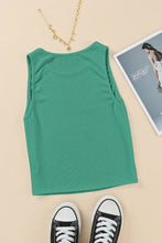 Load image into Gallery viewer, Ribbed Round Neck Cropped Tank