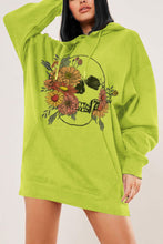 Load image into Gallery viewer, Simply Love Full Size Floral Skull Graphic Hoodie