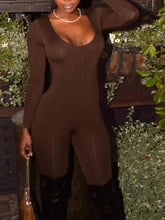 Load image into Gallery viewer, Long Sleeve Scoop Neck Jumpsuit