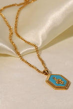 Load image into Gallery viewer, 18K Gold Plated Snake Geometric Pendant Necklace