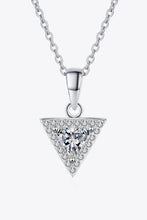 Load image into Gallery viewer, 925 Sterling Silver Triangle Moissanite Pendant Necklace