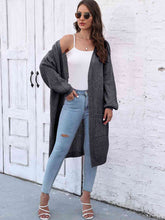 Load image into Gallery viewer, Open Front Longline Cardigan with Pockets