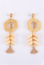 Load image into Gallery viewer, Tassel Shell Copper Earrings