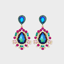 Load image into Gallery viewer, Teardrop Shape Rhinestone Alloy Dangle Earrings