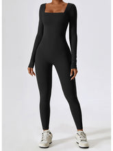 Load image into Gallery viewer, Square Neck Long Sleeve Sports Jumpsuit