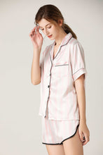 Load image into Gallery viewer, Lapel Collar Shirt and Shorts Lounge Set