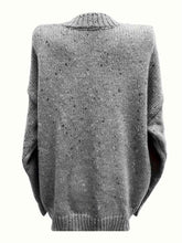 Load image into Gallery viewer, Plus Size Mock Neck Dropped Shoulder Sweater