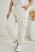 Load image into Gallery viewer, Plus Size Elastic Waist Joggers with Pockets