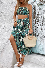 Load image into Gallery viewer, Botanical Print Cami and Tiered Skirt Set