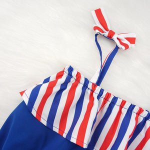 Baby Girl Striped Bow Detail Bodysuit