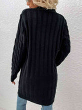 Load image into Gallery viewer, Cable-Knit Button Down Cardigan with Pockets